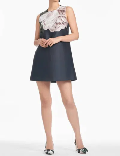 Sachin & Babi Women's Uma Floral Sequin-embellished Stretch-mikado Mini Dress In Black