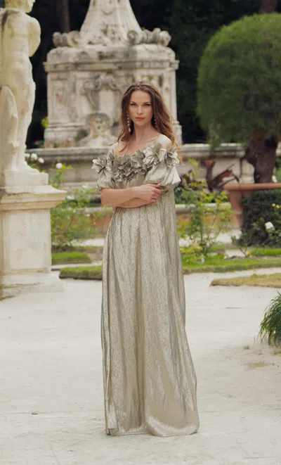 Sachin & Babi Valentina Gown In Green