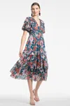 Sachin & Babi Veronica Dress In Teal/guava Lily