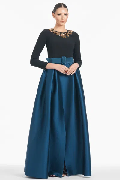 Sachin & Babi Victoria Gown In Blue