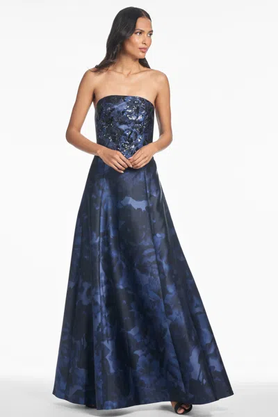 Sachin & Babi Vivien Gown In Blue
