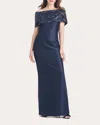 Sachin & Babi Ada Gown In Midnight/poseidon