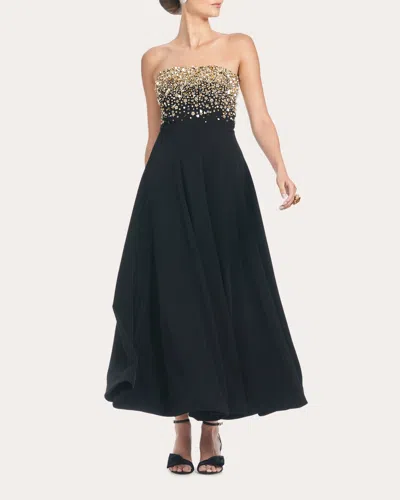Sachin & Babi Bettany Gown In Black