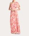 Sachin & Babi Women's Chelsea Bow-embellished Floral Crinkled Georgette Gown In Pink