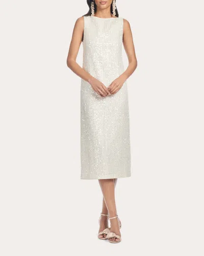 Sachin & Babi Women's Eden Sequin Mesh Sheath Dress In White