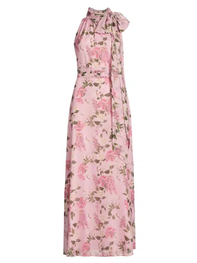 Sachin & Babi Women's Kayla Floral Chiffon Sleeveless Dress In Pink Pearl Wisteria