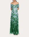 Sachin & Babi Women's Kennedy Floral Gathered Off-shoulder Gown