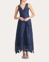 Sachin & Babi Miuccia Eyelet-embroidered Maxi Dress In Blue