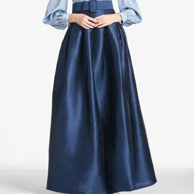 Sachin & Babi Zoe Gown In Slate & Navy