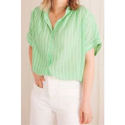 Sacre Coeur Louison Blouse In Minty In Green