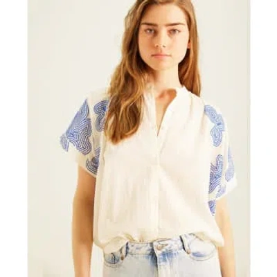 Sacrecoeur Maya Blouse Blueflower In Neutral