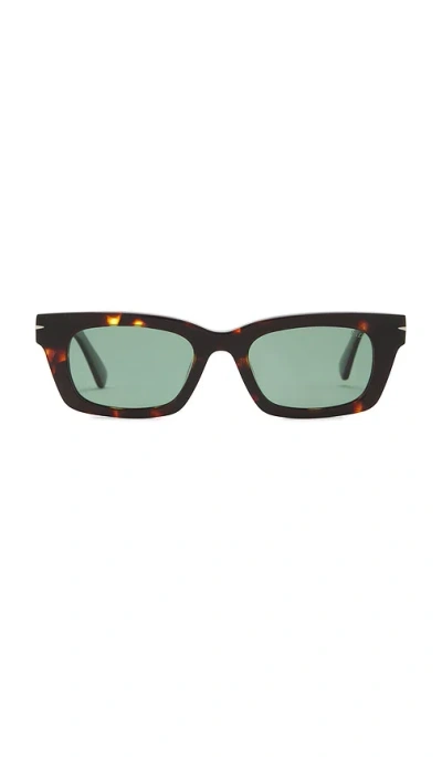 Sad Eyewear Ace Polarized Sunglasses In Tortoise Shell & Olive Lens