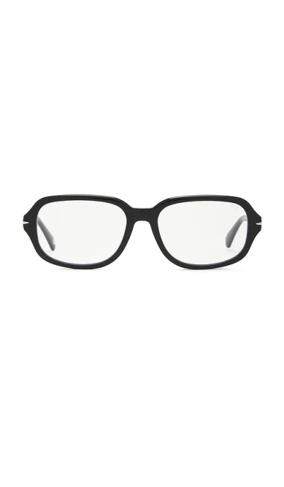 Sad Eyewear Dusk Sunglasses In Gloss Black & Clear Lens