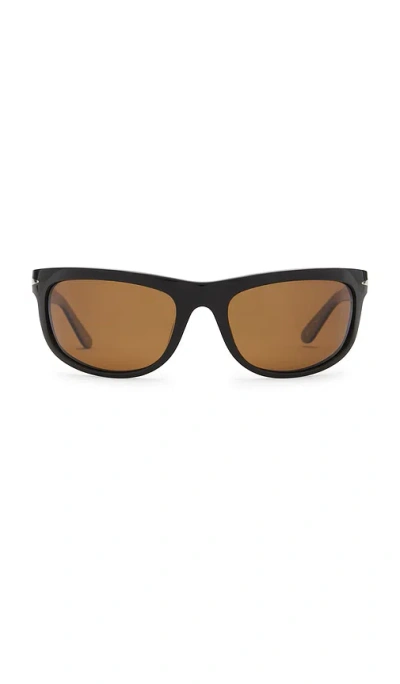 Sad Eyewear Heat Polarized Sunglasses In Gloss Black & Bronze Lens
