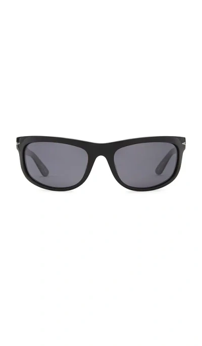 Sad Eyewear Heat Polarized Sunglasses In Gloss Black & Grey Lens