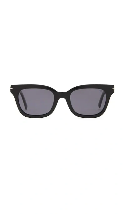 Sad Eyewear Noir Polarized Sunglasses In Gloss Black & Grey Lens