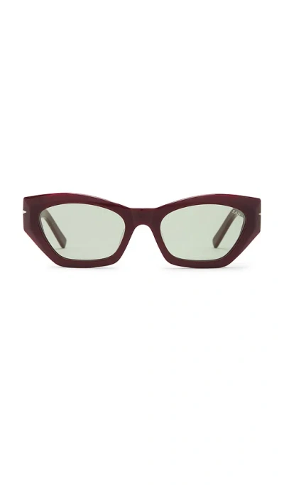 Sad Eyewear Witchcraft Tinted Sunglasses In Burgundy & Olive Lens