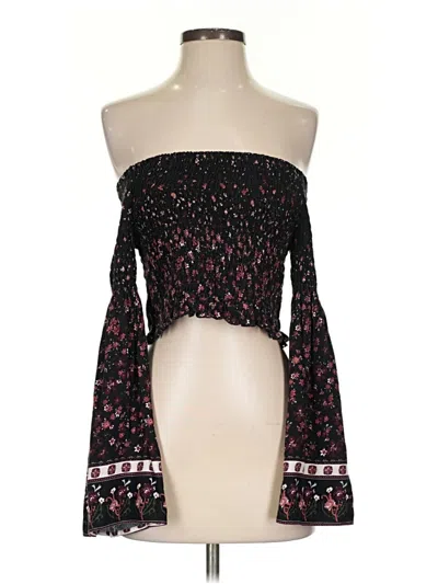 Pre-owned Sadie & Sage 3/4 Sleeve Blouse In Black