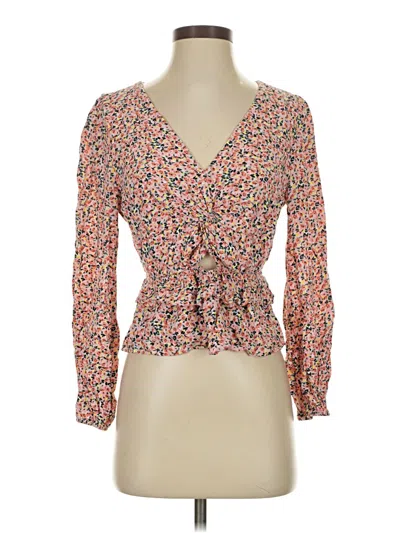 Pre-owned Sadie & Sage 3/4 Sleeve Blouse In Pink