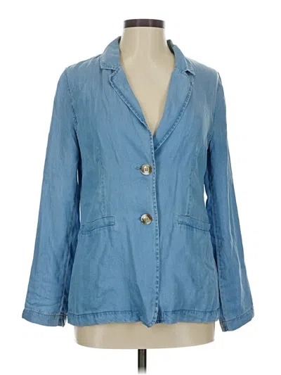 Pre-owned Sadie & Sage 3/4 Sleeve Button Down Shirt In Blue