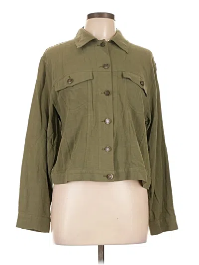 Pre-owned Sadie & Sage 3/4 Sleeve Button Down Shirt In Green