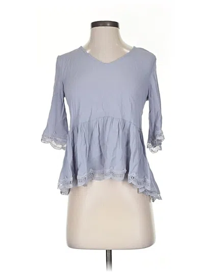 Pre-owned Sadie & Sage 3/4 Sleeve T-shirt In Gray