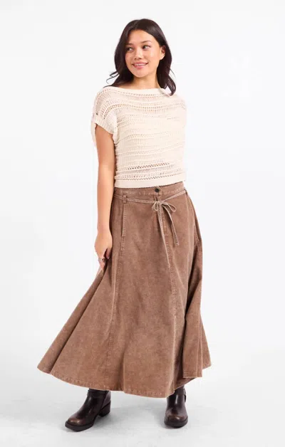Sadie & Sage Adara Open Knit Sweater Vest In Cream In Neutral