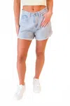 Sadie & Sage Aloha Denim Shorts In Light Denim In Blue
