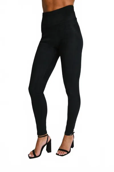 Sadie & Sage Amaia Suede Leggings In Black