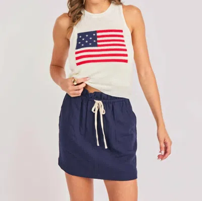 Sadie & Sage American Spirit Sweater Tank In Ivory In Multi