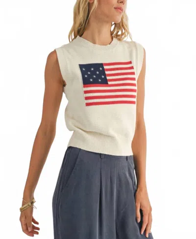 Sadie & Sage Americana Sweater Tank In Ivory