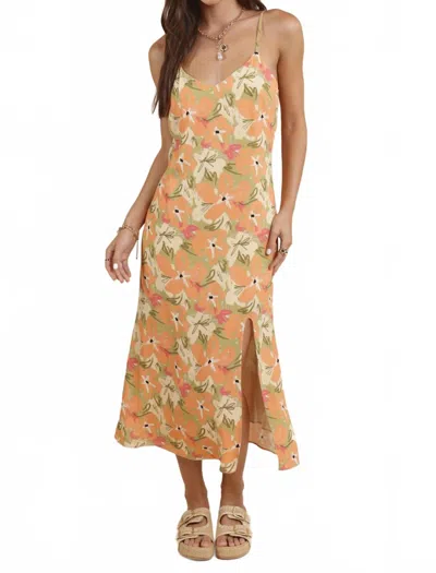 Sadie & Sage Aperitivo Back Tie Midi Dress In Multicolor