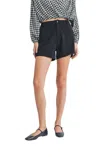 Sadie & Sage Artful Stretch Corduroy Shorts In Black