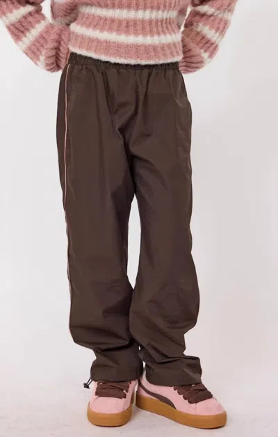 Sadie & Sage Kids' Ashton Piping Pants In Coffee In Brown