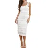 Sadie & Sage Light Of The World Midi Dress In White In White