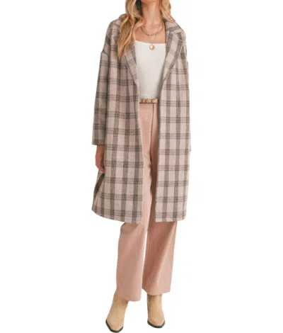 Sadie & Sage Bethany Coat In Pink Plaid