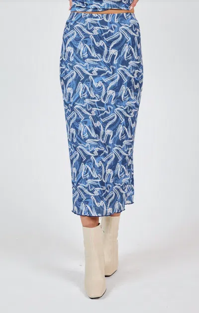 Sadie & Sage Big Dreams Mesh Skirt In Blu In Blue