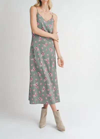 Sadie & Sage Blossom Midi Dress In Grey
