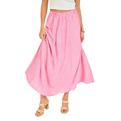 Sadie & Sage By The Sea Aline Midi Skirt In Pink