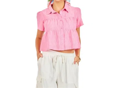 Sadie & Sage By The Sea Tiered Shirt In Pink
