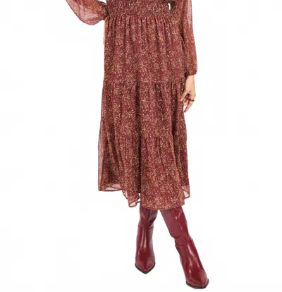 Sadie & Sage Candlelight Midi Dress In Burgundy In Brown