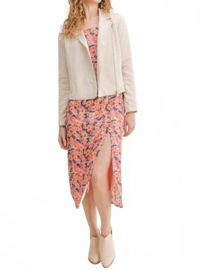 Sadie & Sage Candlelit Suede Jacket In Bone In Animal Print