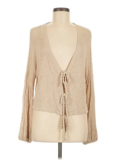 Pre-owned Sadie & Sage Cardigan Sweater In Tan