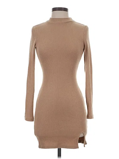 Pre-owned Sadie & Sage Casual Dress In Tan