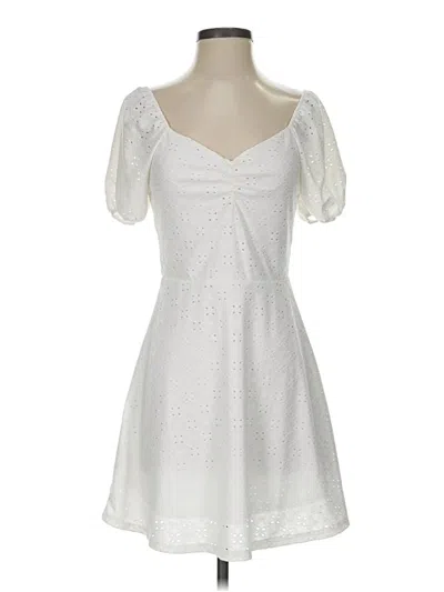 Pre-owned Sadie & Sage Casual Dress In White
