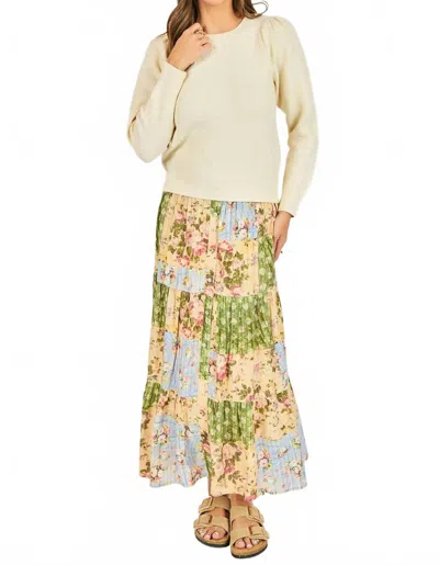 Sadie & Sage Cecelia Crew Neck Sweater In Cream In Neutral