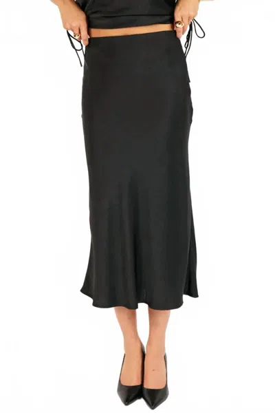 Sadie & Sage Ceremony Midi Skirt In Black In Blue