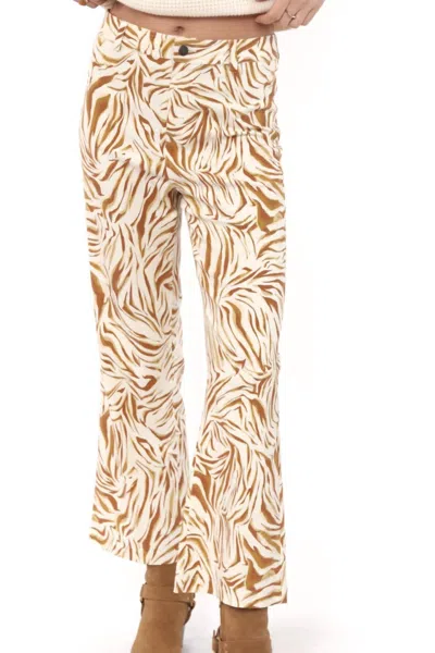 Sadie & Sage City Boheme Zebra Pants In Beige In Neutral