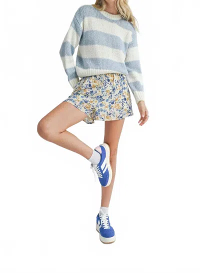 Sadie & Sage Clara Chunky Stripe Sweater In Ivory Sky In Multi