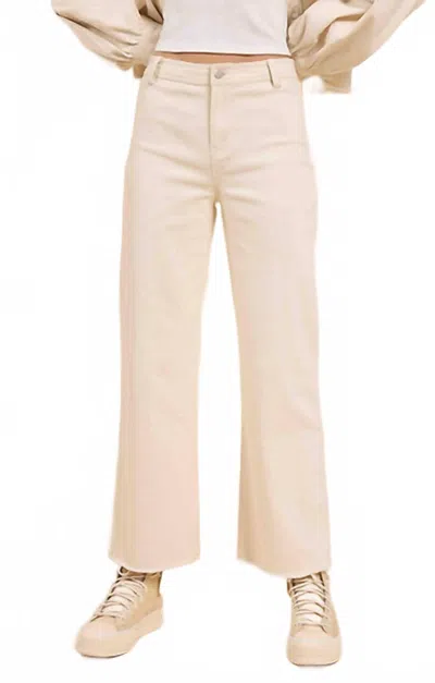 Sadie & Sage Clara Jeans In White In Gold